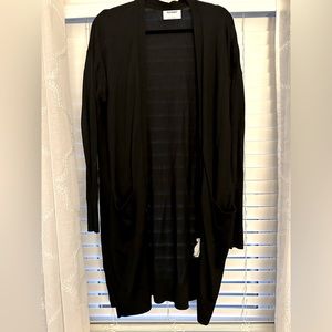 Black-Long-Lightweight cardigan